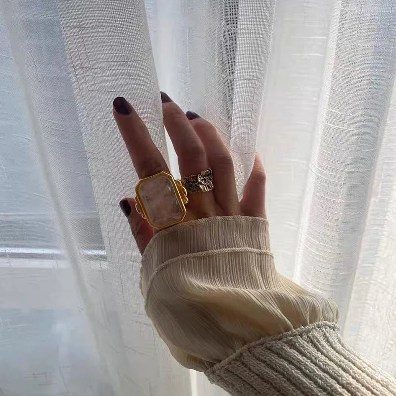 Marique ring vintage French crystal