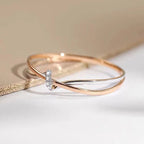 Mother-daughter eternity knot ring