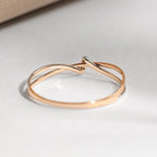 Mother-daughter eternity knot ring