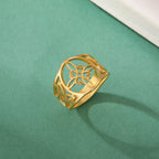 Witch's Knot Ring Women's Protection Wiccan Gold Ring
