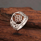 Witch's Knot Ring Women's Protection Wiccan Silver Ring