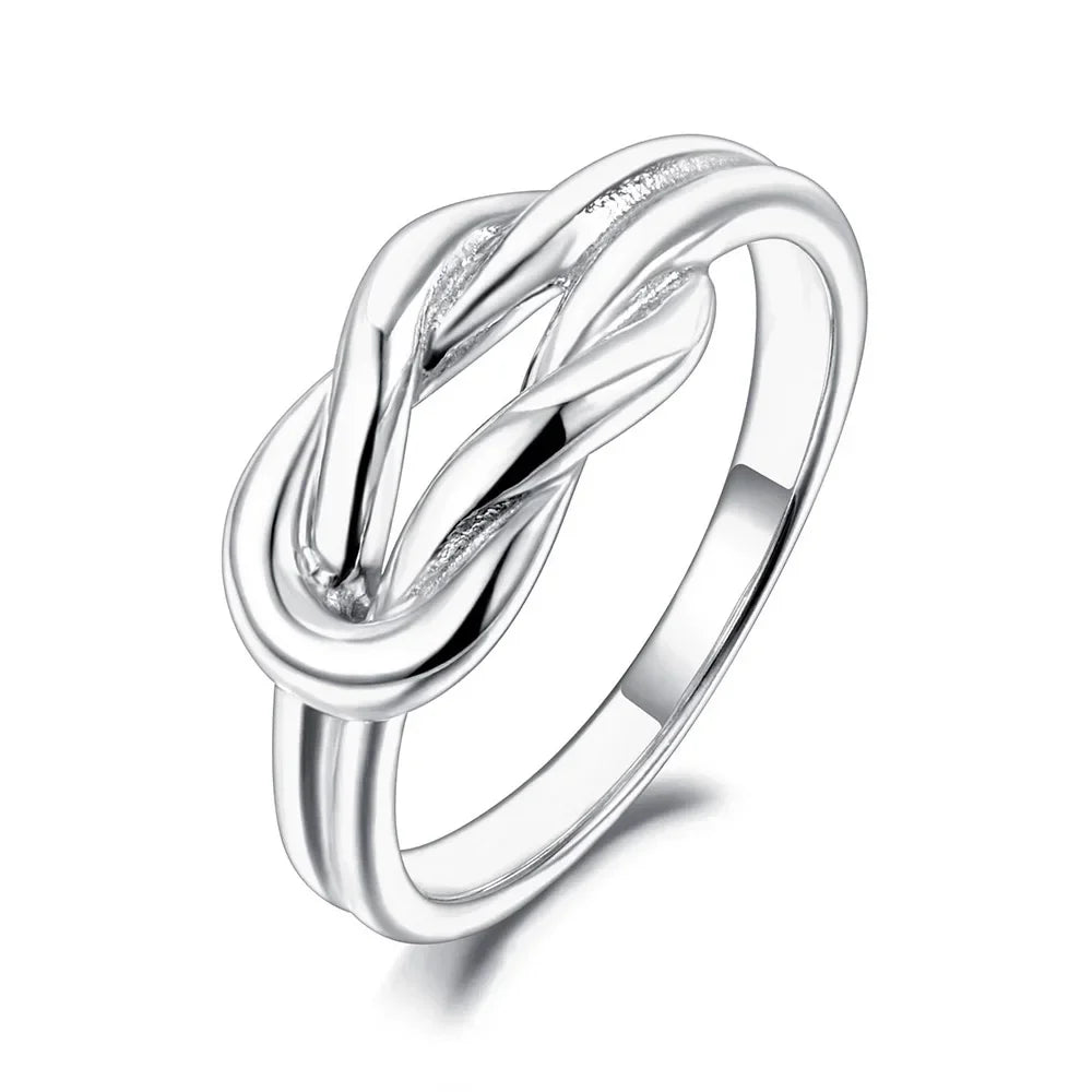 Women's Knot Ring in Silver