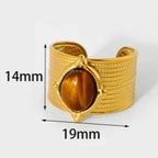 Tiger Eye Ring for Women Gold