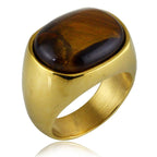 Tiger Eye and Gold Ring