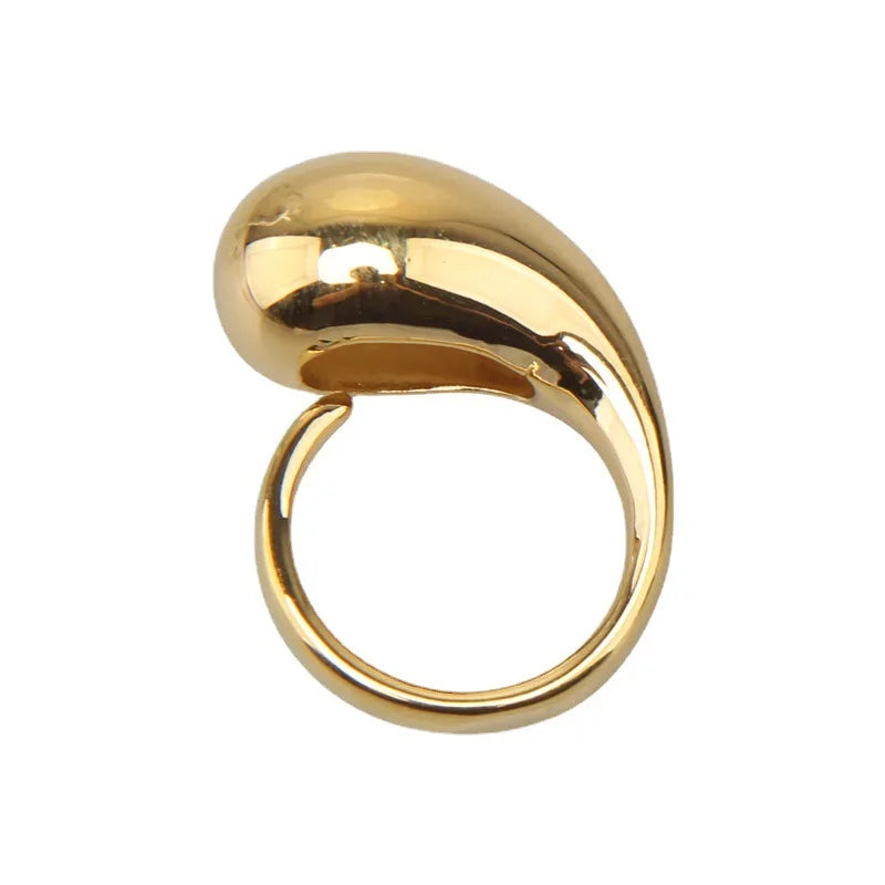 Original Ring Large Water Drop Gold Ring
