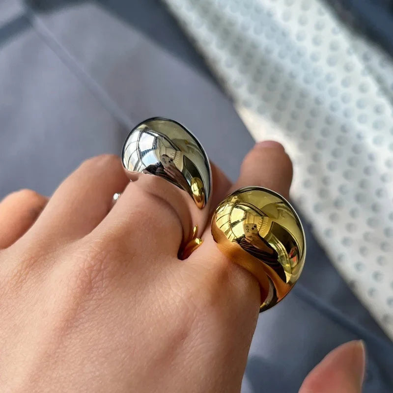 Original Ring Large Water Drop Gold Ring