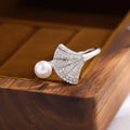 Scallop Shell and Pearl Shell Ring