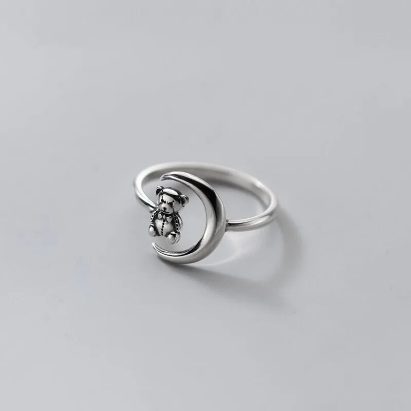 Silver Bear Ring