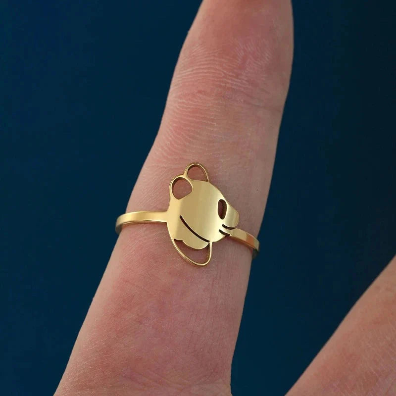 Fine Gold Panda Ring