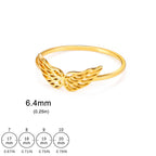 Women's angel wings ring