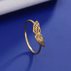 Women's angel wings ring gold