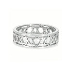 Women's ring with symbolic Jewish Star of David in silver