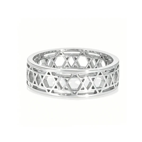 Women's ring with symbolic Jewish Star of David in silver