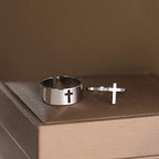 Women's Christian Cross Silver Ring