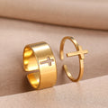 Women's Christian Cross Gold Ring
