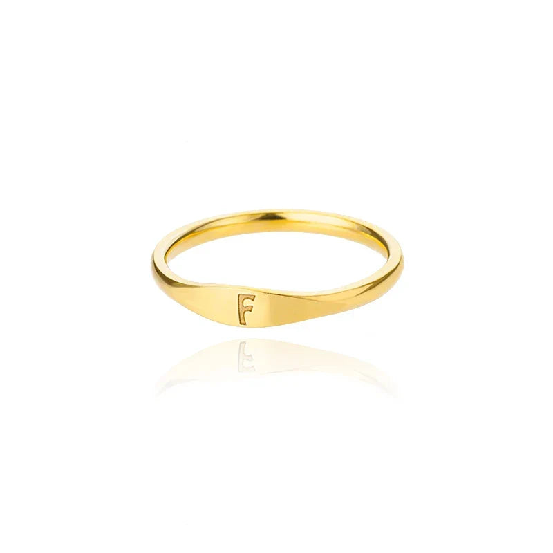 Women's initial ring f