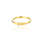 Women's initial ring g