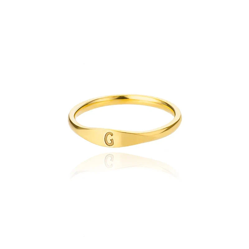 Women's initial ring g