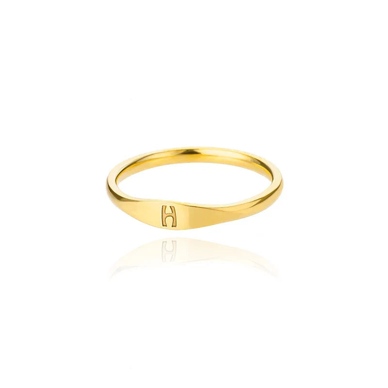 Women's initial ring h