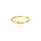Women's initial ring m