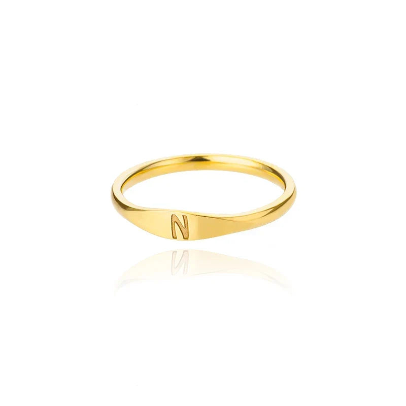 Women's initial ring n