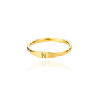 Women's initial ring n