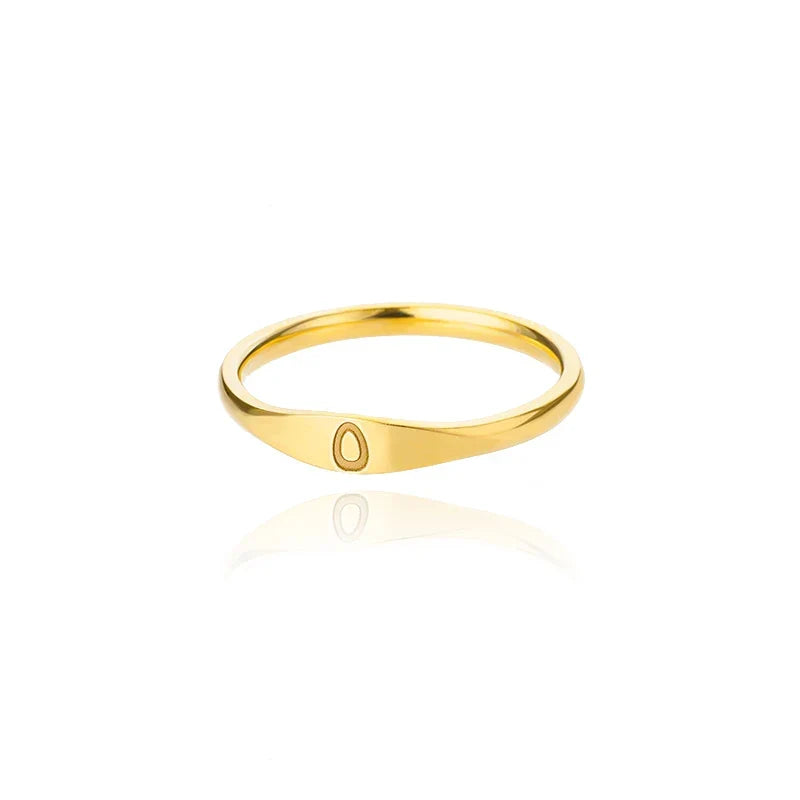 Women's initial ring o