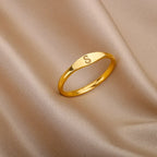 Women's initial ring