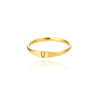 Women's initial ring v