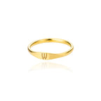 Women's initial ring w