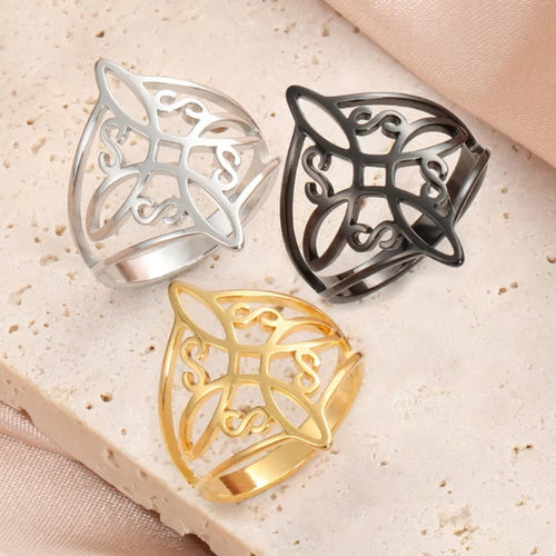 Witch's Knot Protection Ring Men's Women's Wiccan Ring