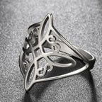 Witch's Knot Protection Ring Men's Women's Wiccan Silver