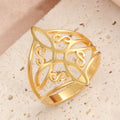 Witch's Knot Protection Ring Men's Women's Wiccan Gold