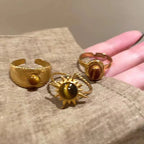 Retro Tiger Eye Protection Ring