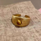 Retro Tiger Eye Protection Ring