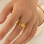 Retro Sun Stars gold ring