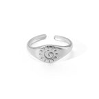 Retro Sun Stars silver ring