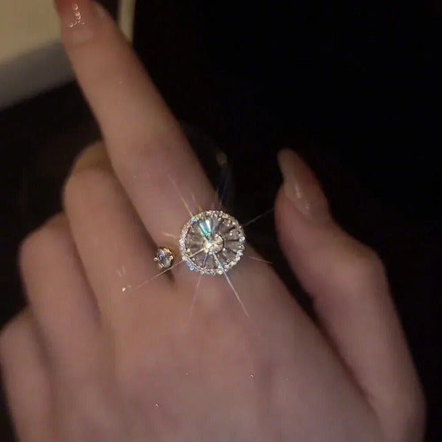 Anti-Stress Rotating Ring for Women silver