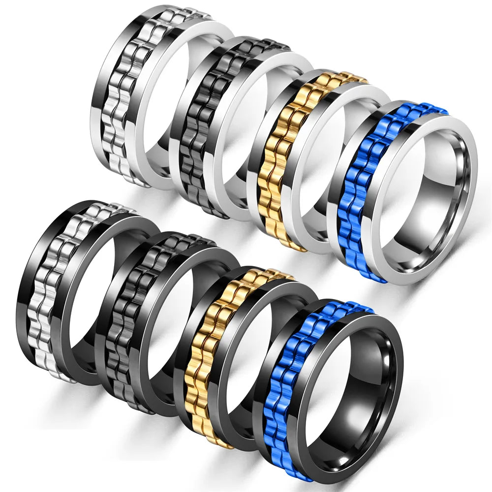 Rotating Anxiety Ring for Men