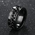 Black Men's Anti-Stress Rotating Ring