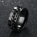 Black Men's Anti-Stress Rotating Ring