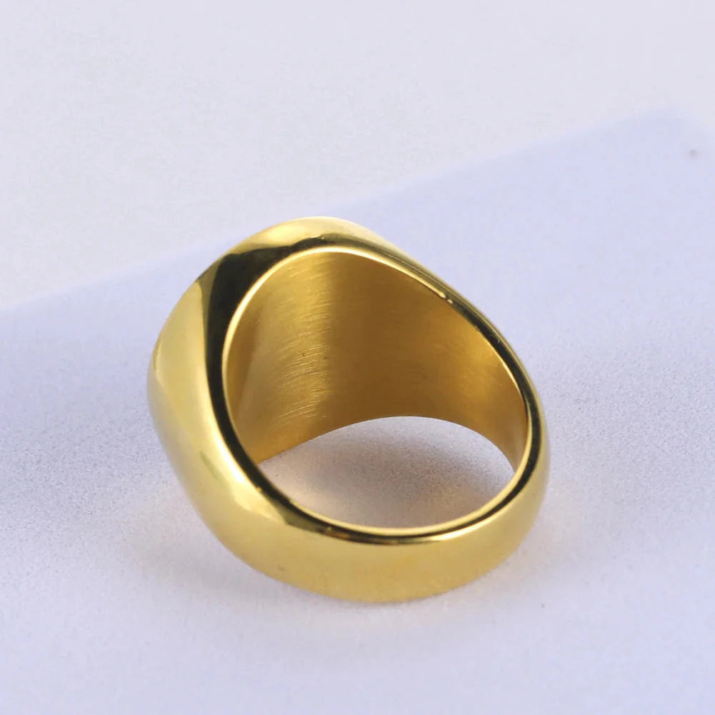 Hecate's Wheel Strophalos Wiccan Witchcraft Ring gold