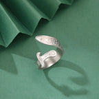 Ring with Ali Zulfiqar sword Arabic symbol silver