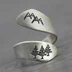 Ring with Pine Trees and Mountains