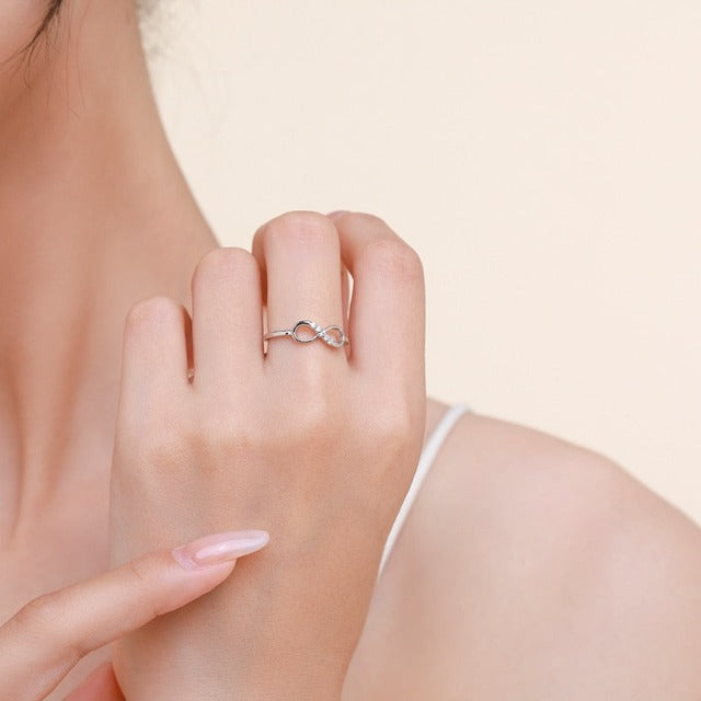 Infinity Symbol Ring Women's Zircons