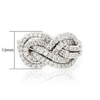 Infinity Symbol Intertwined Ring Women's Zircons
