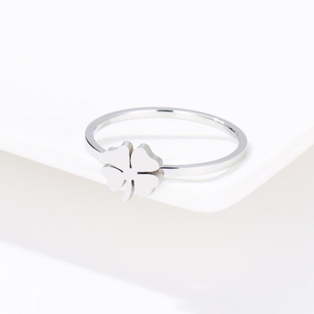 4-Leaf Clover Ring silver
