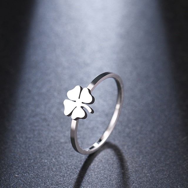 4-Leaf Clover Ring silver