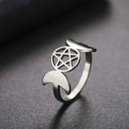 Triple Moon Ring Fine Witchcraft Woman Wiccan silver A