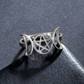 Triple Moon Ring Fine Witchcraft Woman Wiccan silver B